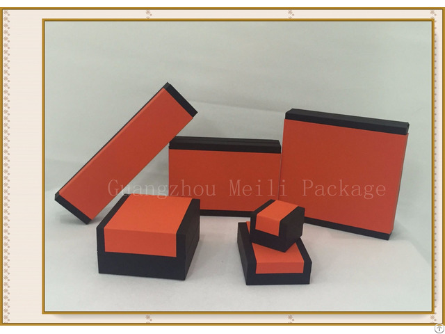 New Design Orange And Black Mixed Color Jewelry Covered Box