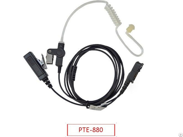 Two Pin Hidden Acoustic Tube Earpiece For Security System