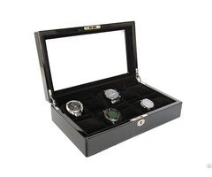 Collection Classical Black Watch Case Storage Display Box