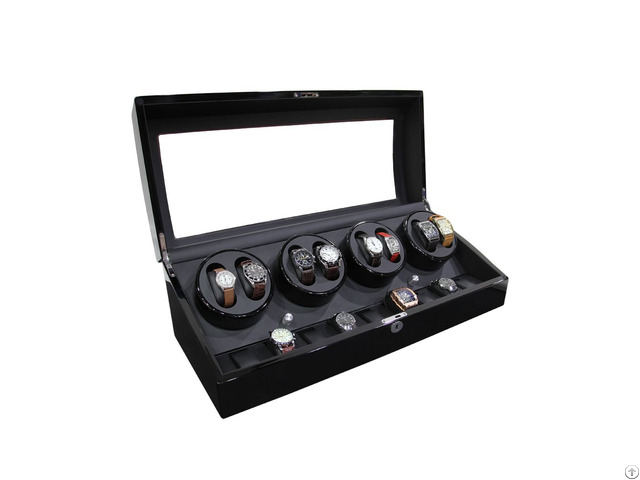 New Design High Gloss Paint Black Wooden Automatic Watch Winder