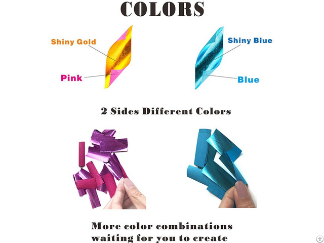 Patent New Products Shiny Blue White Red Slips 100 Percent Biodegradable For Confetti Popper