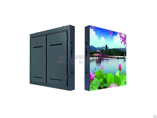 P6 Outdoor Tv Led Display With Iron Cabinet For Roof Building Fixed Installation