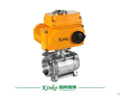 3pc Stainless Steel Automatic Thread Ball Valve With Electric Actuator