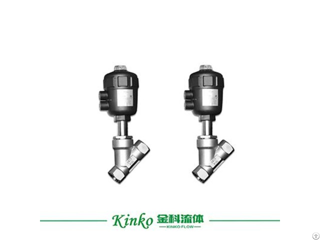 Plastic Polyamide Pneumatic Actuator Control Thread Angle Seat Valve