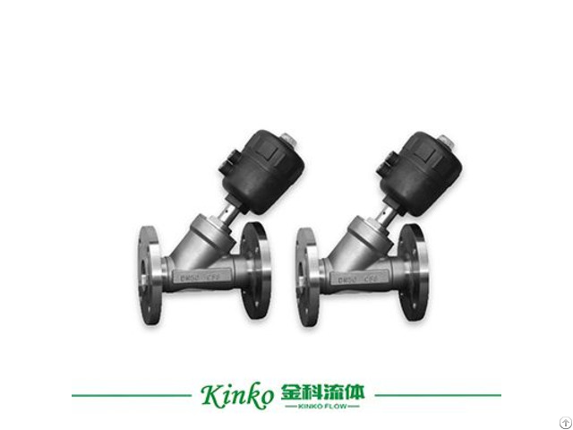 Pneumatic Flange Angle Seat Valve For Water Treatment Equipment