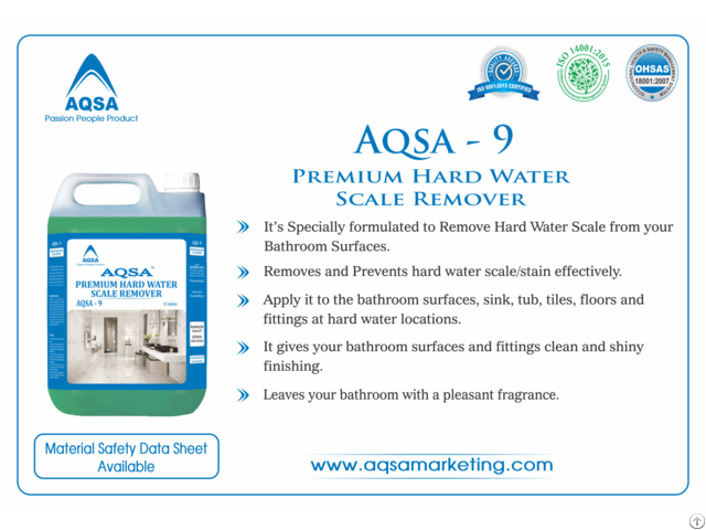 Premium Hard Water Scale Remover Aqsa 9