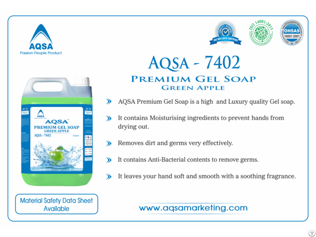 Premium Gel Soap Green Apple Aqsa 7402