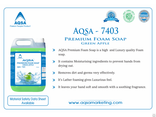 Premium Foam Soap Green Apple Aqsa 7403