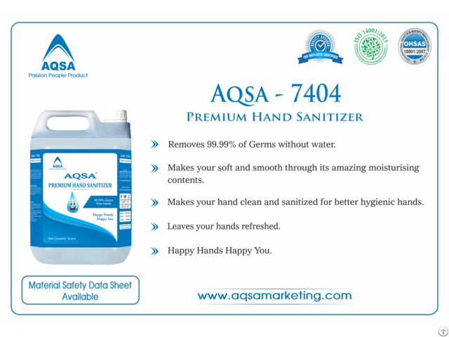 Premium Hand Sanitizer Aqsa 7404