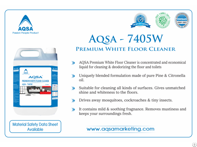 Premium White Floor Cleaner Aqsa 7405w