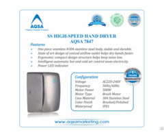 Ss High Speed Hand Dryer Aqsa 7847