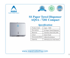 Ss Paper Towel Dispensers Aqsa 7281 Compact