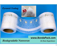 Biodegradable Corn Fibre Pla Non Woven Tea Bag Materials For Pyramid Teabag Packaging Machine