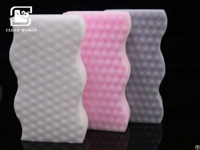 High Density Customized Kitchen Cleaning Wave Shape Sponge Melamine Foam