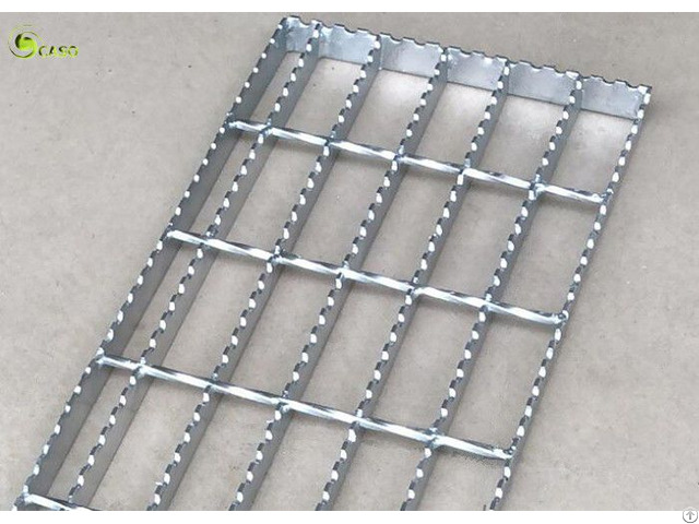 Serrated I Bar Hot Dip Galvanized Steel Grid Walkway Drain Trench Treads