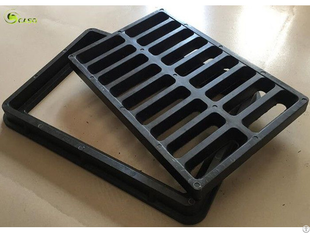 Skidproof Drainage Cover Slat Floor Plastic Gutter Grating With Frames