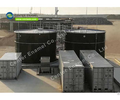 Stainless Steel Bolted Industrial Wastewater Storage Tanks With Membrane Roof
