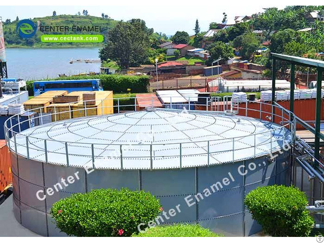 Glass Fused To Steel Bolted Anaerobic Digester Tank For Wastewater Salt Water