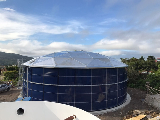 Customized Design Bolted Steel Anaerobic Digester Tanks With Gfs Roof