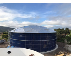 Customized Design Bolted Steel Anaerobic Digester Tanks With Gfs Roof