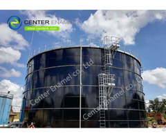 Industrial Waste Water Storage Tanks Porcelain Enamel Biogas Tank Dark Green