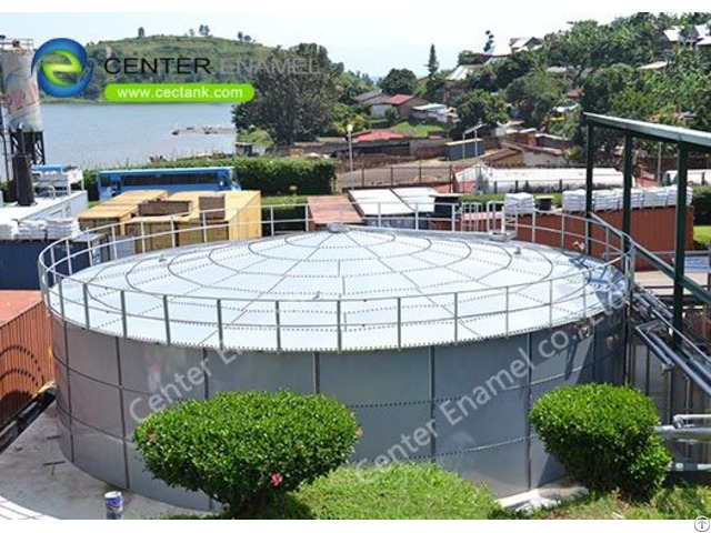 Glossy Waste Water Tanks Glass Fused To Steel Municipal Sewage Storage Tank