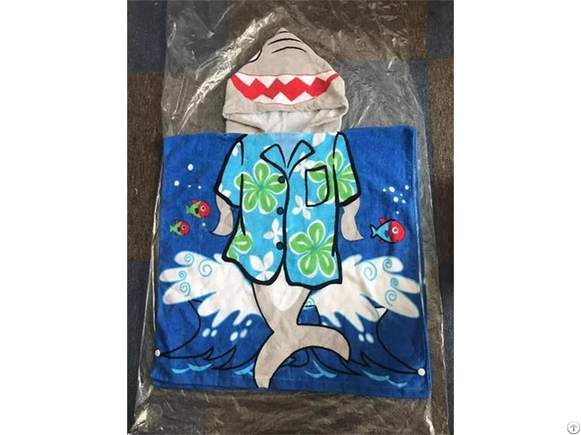 Cotton Kids Wholesale Hooded Poncho Baby Beach Towel Ykt7058