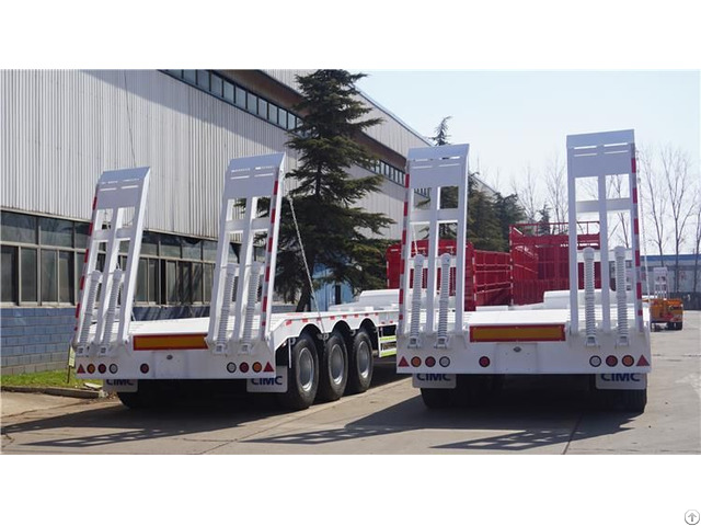 Low Bed Loader 3 Axle 80 90 Tons Trailer For Sale In Zambia