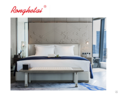 Ronghetai 5 Star Luxury Moderno Hotel Furniture Suite Custom Made Metal Fabric Set
