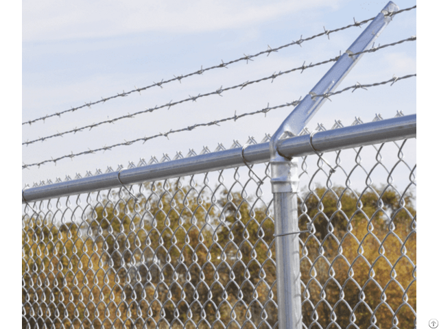 Chain Link Fence Protects Decorates Garden And Sports Yard