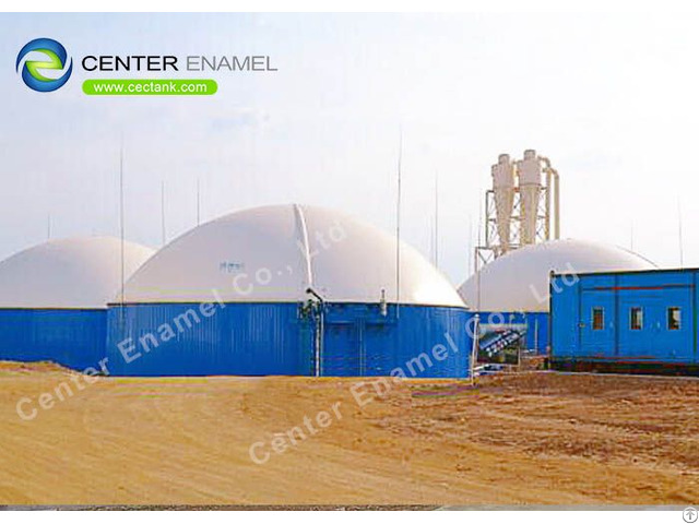 Dark Green Leachate Storage Tanks With Porcelain Enamel Coating Process