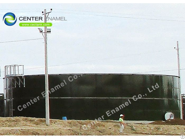 Enamelled Glass Chemical Storage Tank For Leachate Treatment Plant