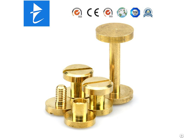 Brass Slot Flat Beveled Head Chicago Screw