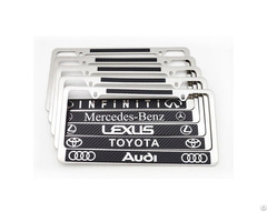 American Stainless Steel Carbon Fiber License Plate Frame