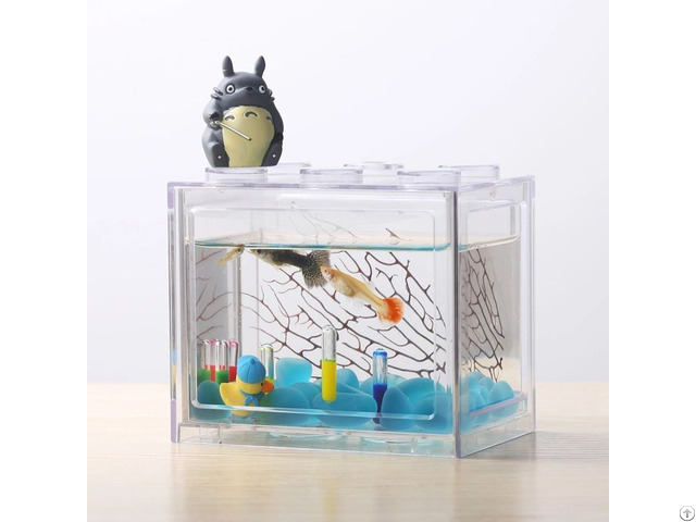 New Product Lego Design Led Aquarium Plastic Fish Tank Wholesale