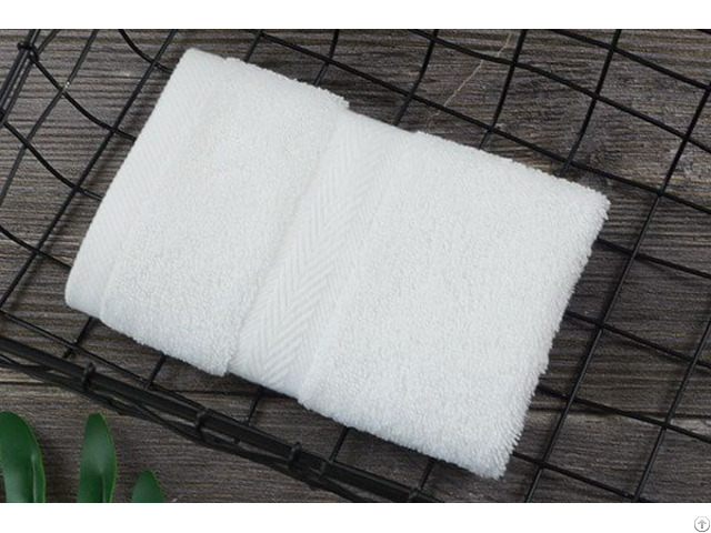 100 Percent Cotton 5 Star Hotel Dedicated White Dobby Small Face Towel