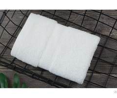 100 Percent Cotton 5 Star Hotel Dedicated White Dobby Small Face Towel