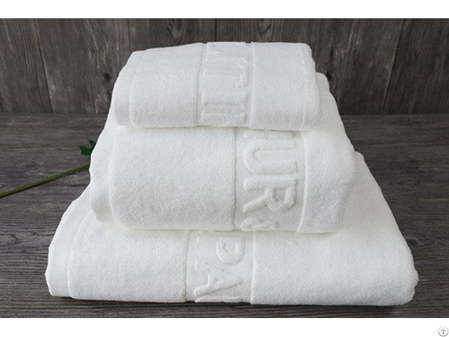 China Suppliers Cotton Pure White Towel Set