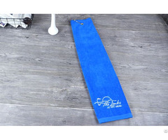Wholesale Blue Hand Towel Velvet Pile Golf Towels With Clip