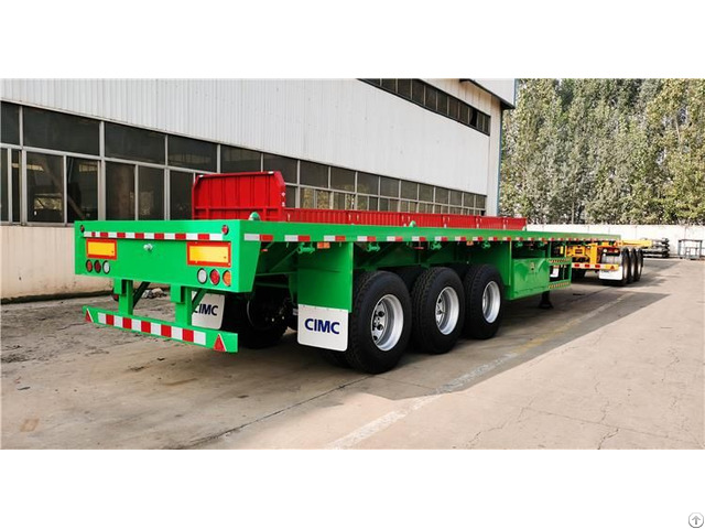 Cimc 3 Axle 40 Foot Flatbed Trailer For Sale In Rwanda