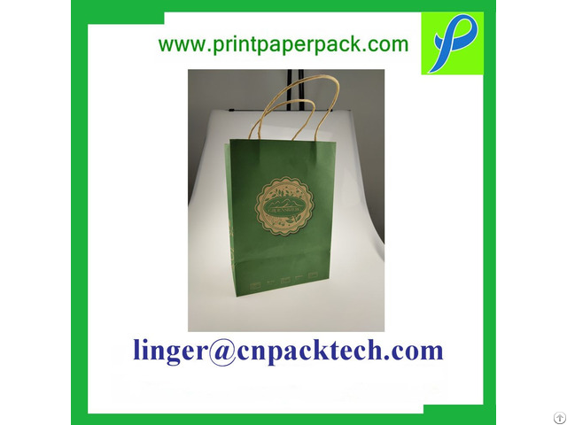 Bespoke Kraft Paper With Container Twisted Handle Retail Shopping Bag