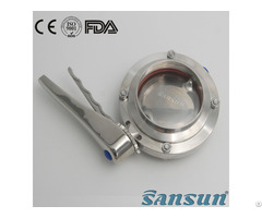 Stainless Steel Food Grade Sanitary Hygienic Manual Welded Butterfly Valve