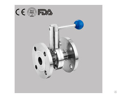 Hygienic Stainless Steel Food Grade Sanitary Manual Flange Butterfly Valve