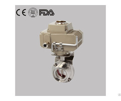 Stainless Steel Hygienic Sanitary Food Grade Pneumatic Electric Actuator Threaded Butterfly Valve