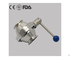 Stainless Steel Sanitary Quick Assembly Clamp Butterfly Type Ball Valve For Food Processing