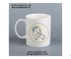 Advertising Gift Custom Logo Tea Coffee Latte 11oz 330ml Ceramic Cup With Saucer And Handle