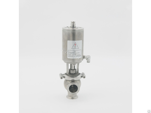 Air Operated Sanitary Pneumatic Clamp Reversing Divert Seat Valve