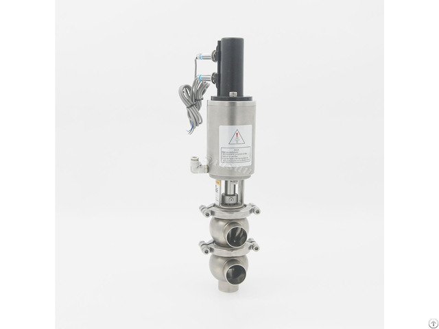 Sanitary Stainless Steel Pneumatic Control Reversing Valve With Sensor