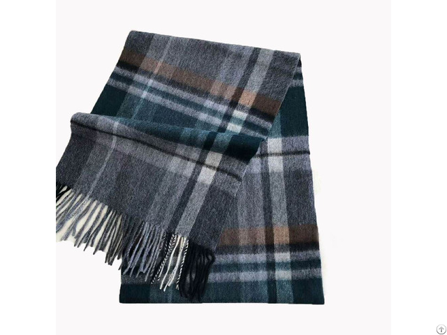 100 Percent Cashmere Scarf Mens Plaid