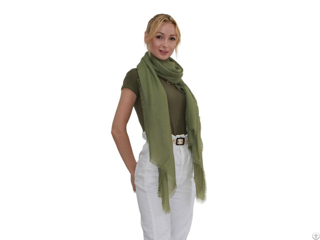 Ladies Cashmere Scarves Lightweight Light Green